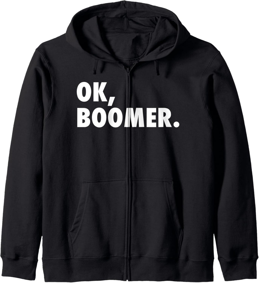 Funny OK Boomer White Block Kapuzenjacke