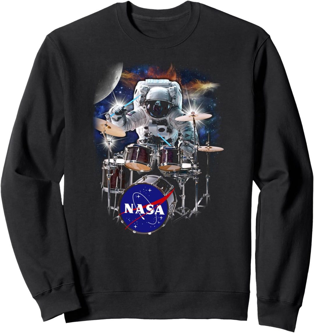 NASA Space Nebula Drum Solo Poster Sweatshirt