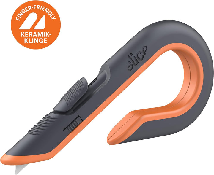 Slice 10400 Kartonmesser mit Haken-Griff • 3 mögliche Klingenpositionen • Sicherheitsmesser mit Kera