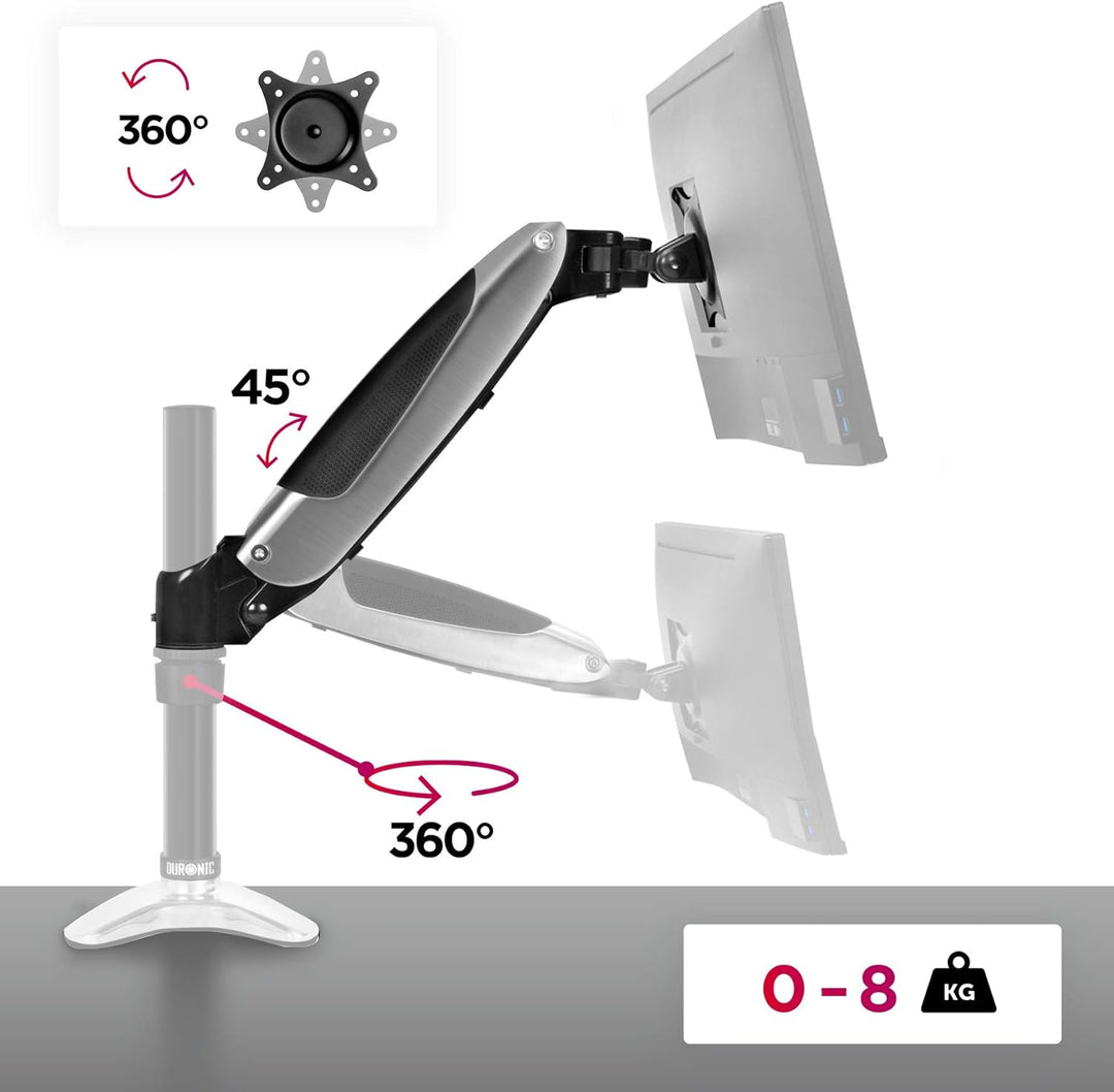 Duronic DML6S1 Monitorarm Zubehör, kompatibel mit Duronic Monitorhalterungen, Tischhalterungen, Vert