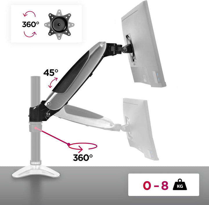 Duronic DML6S1 Monitorarm Zubehör, kompatibel mit Duronic Monitorhalterungen, Tischhalterungen, Vert