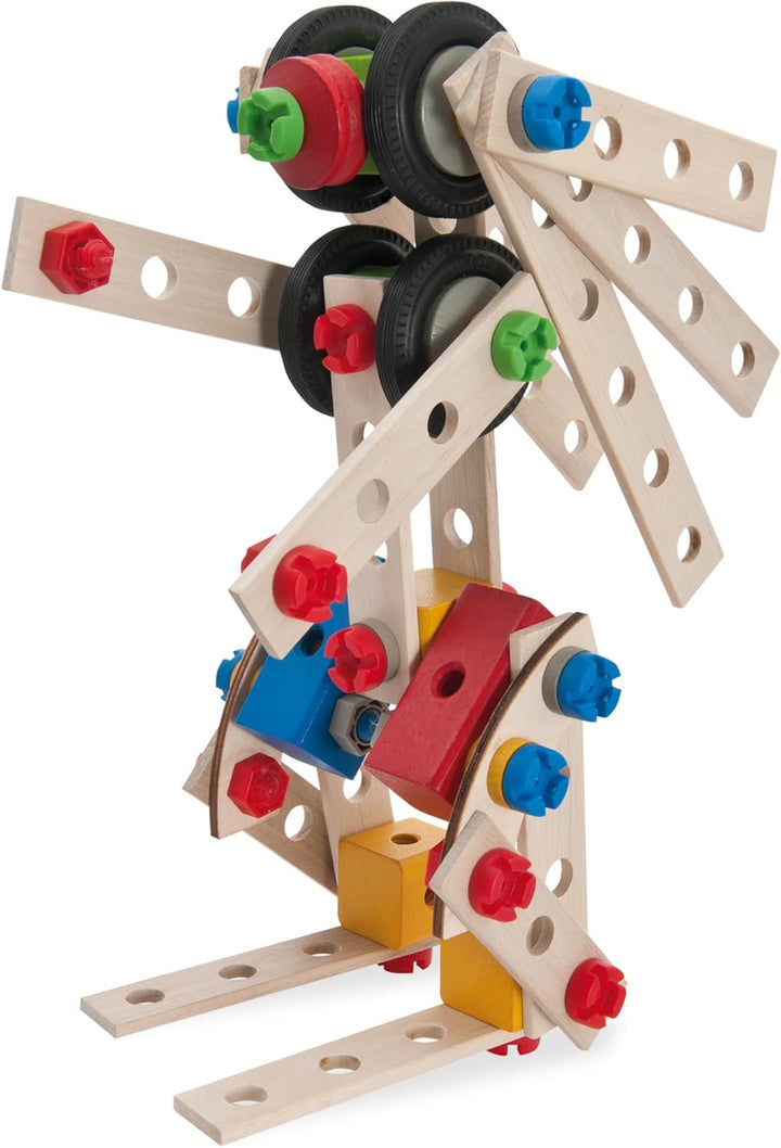 Eichhorn/Heros 100039027 - Constructor groÃe Lok, 100-teilig - Holz-Konstruktionsset - 4 Verschieden