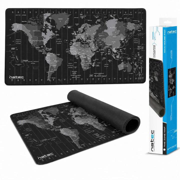 Natec Office Mouse Pad - Time Zone Map 800 x 400