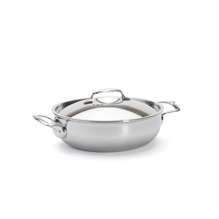 De Buyer - Servierpfanne AFFINITY aus mehrlagigem Edelstahl - mit Deckel - 28 cm Durchmesser - 3754.