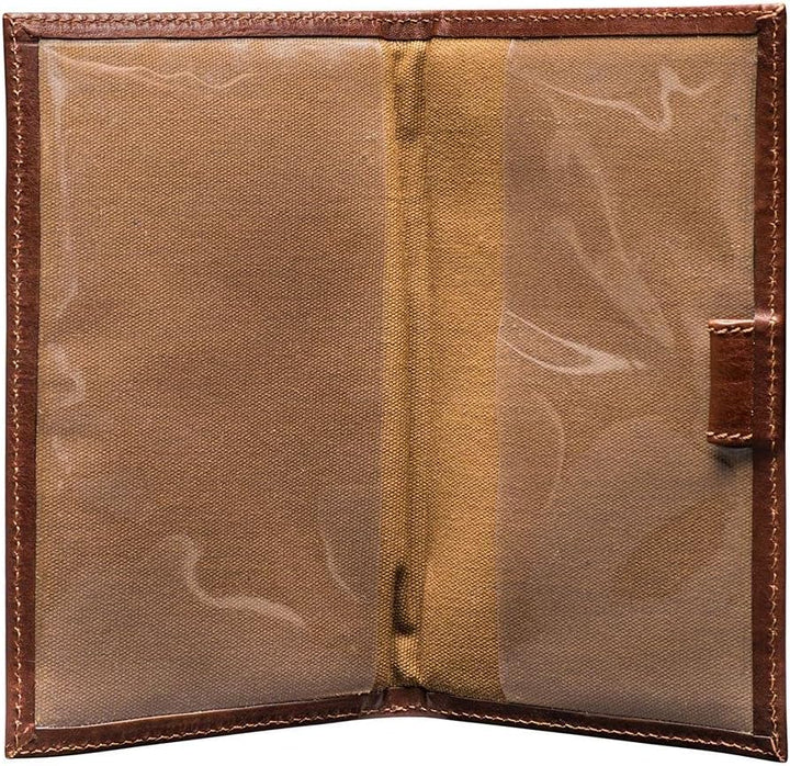 Maxwell Scott Hochwertiger Leder Golfkartenhalter Sestino in Cognac Braun, Cognac Braun