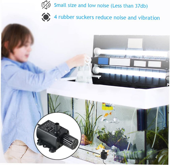 Matybobe Ultra-leise Mini USB DC5V 4,8 Watt 300L / H Aufzug 300 cm Brushless Wasserpumpe Wasserdicht