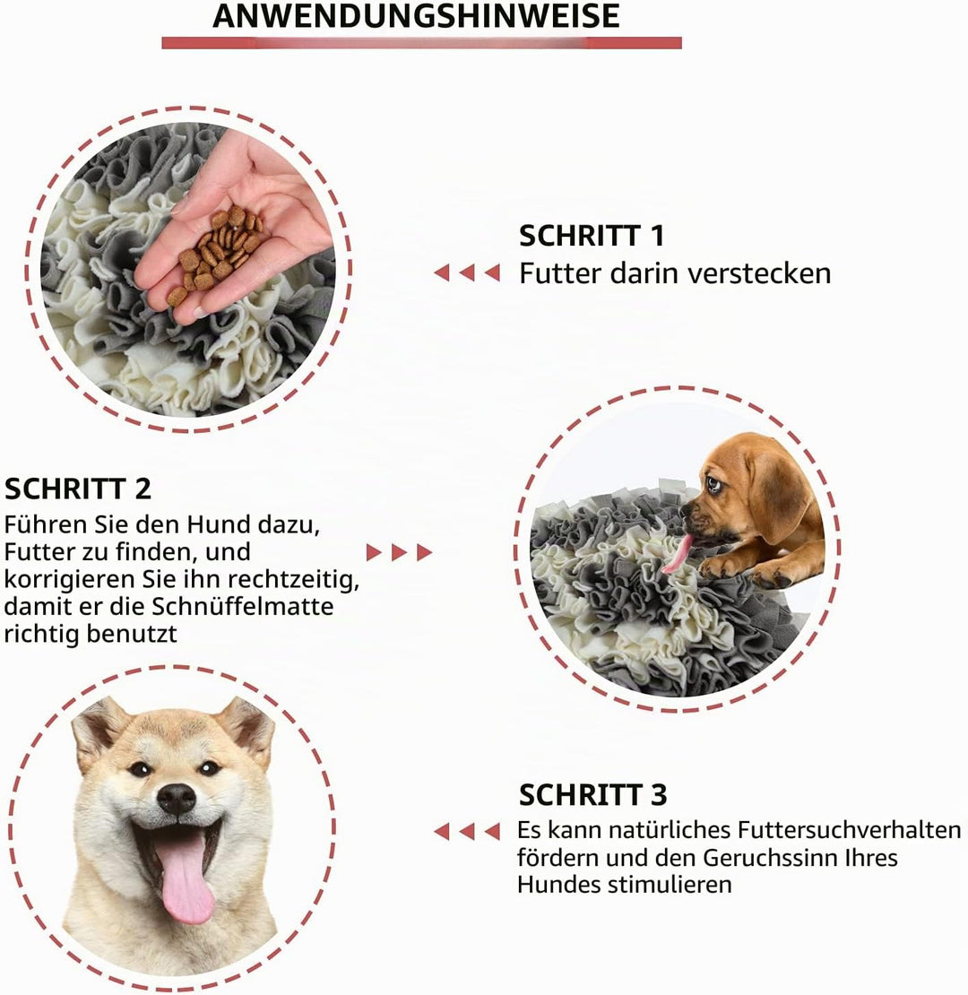 IEUUMLER Schnüffelteppich Hund Riechen Trainieren Schnüffeldecke Futtermatte Trainingsmatte für Haus