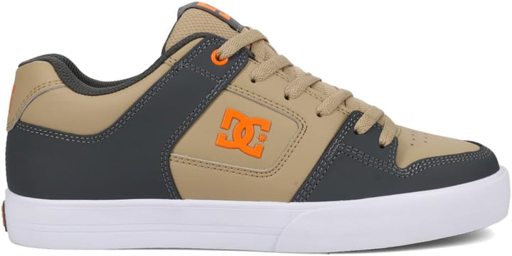 DC Pure Slim, Herren Sportschuhe - Skateboarding 42 EU Grey Tan Orange, 42 EU Grey Tan Orange