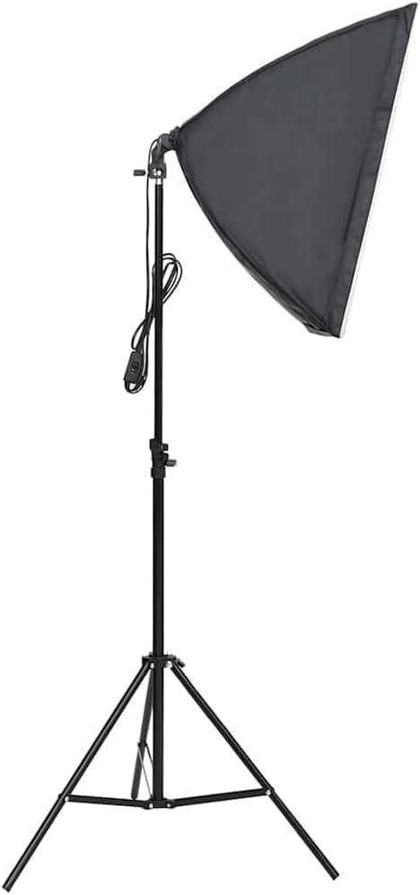 Fotostudio-Set mit Beleuchtung und Hintergrund für professionelle Produktfotografie und Porträts, fl