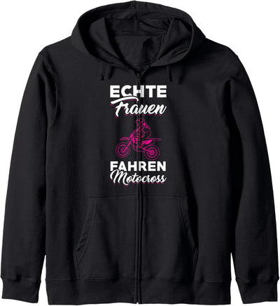 Echte Frauen fahren Motocross Shirt Dirt Bike Cross Motorrad Kapuzenjacke