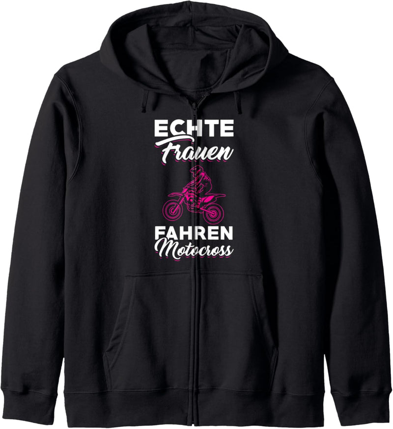 Echte Frauen fahren Motocross Shirt Dirt Bike Cross Motorrad Kapuzenjacke