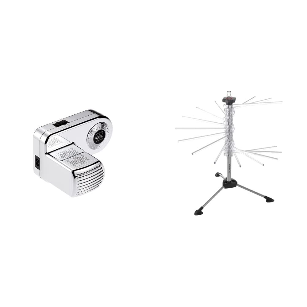 Marcato Pastadrive-Motor, Silber/Schwarz, PD-220V & TP-NEU Tacapasta Platzsparender Teigtrockner, Ku