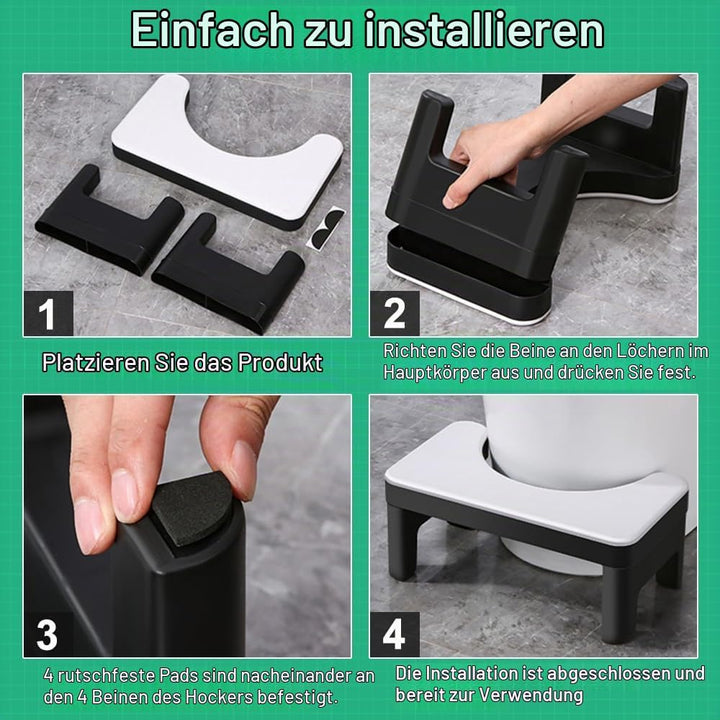 Toilettenhocker Klappbar WC Hocker für Erwachsene&amp;Kinder Abnehmbarer Klo Hocker mit 200kg Tragkraft