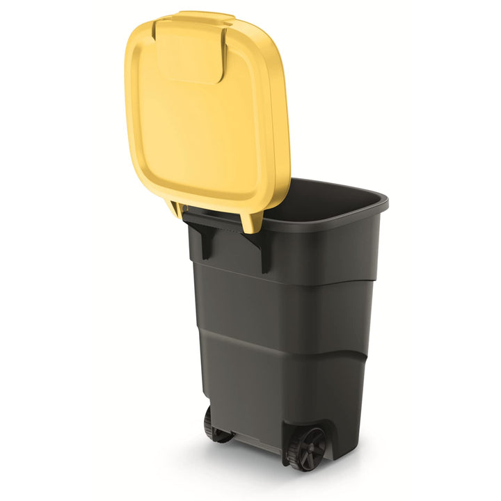 Prosperplast Wheeler 95L Müllbehälter mit Rädern und Deckel Mülltonne Müllgrossbehälter Grossmüllton