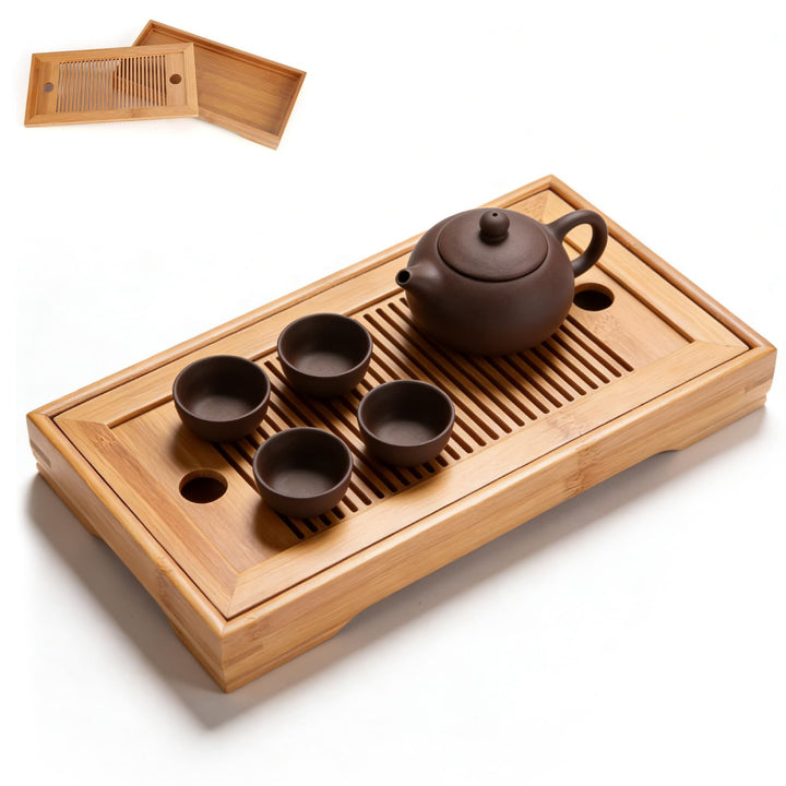 Gongfu Teetablett, Chinesischen Tee Tisch Bambus Tee Tablett, Tee Serviertablett Chinesisch Kung Fu