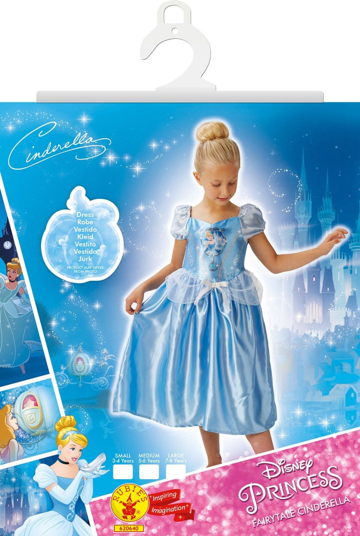 Rubie's IT620640-S, Kostüm Cenerentola Disney Princess, Bambini, Azzurro,Grösse L (7 - 8 Jahre) / 12