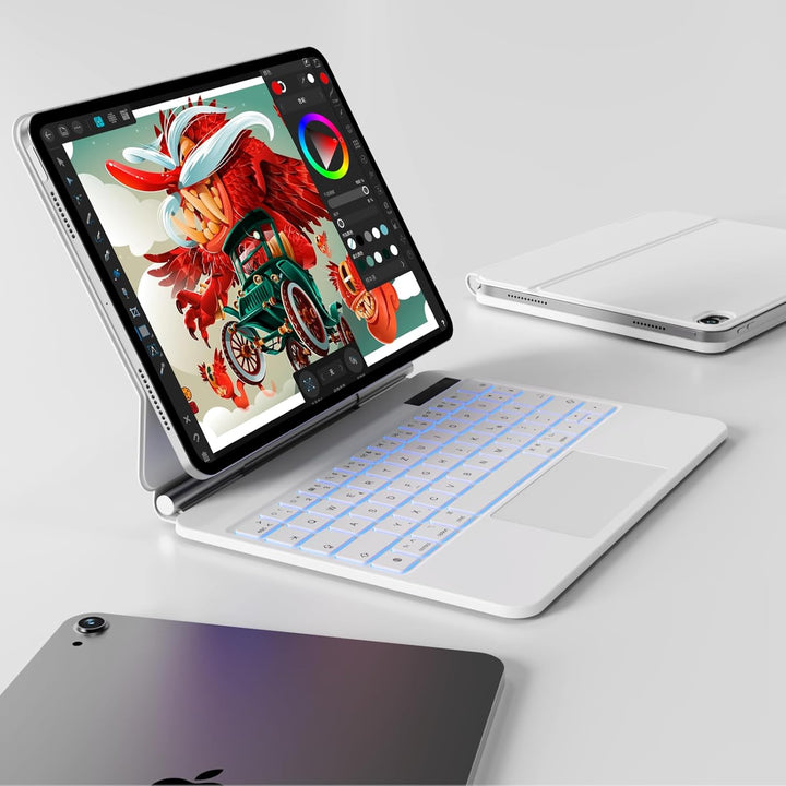Magic Keyboard für iPad A16 11. Generation 2025 / iPad 10. Generation 2022, Magnetischer Stand 90-13
