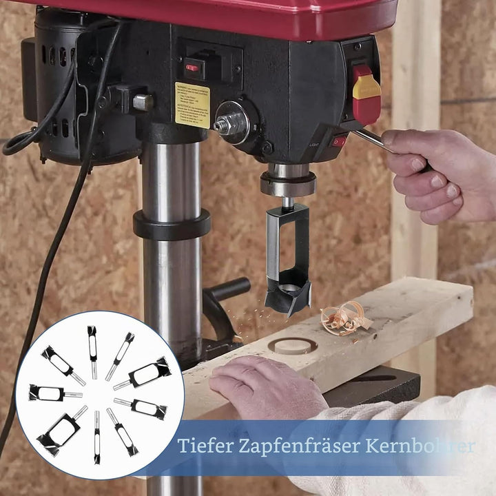 Bi-Bolzenschneider, Zapfenlochschneider, Holzdübel und Holzbearbeitungsbohrer, 13 mm Kegelschaft für