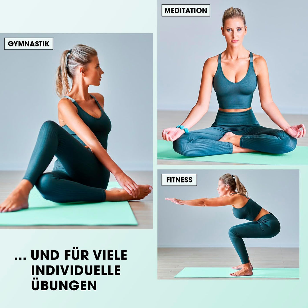 #DoYourFitness Fitnessmatte rutschfest | 183x61cm oder XXL 190x100cm | 0,8-2cm hoch | Gelenkschonend