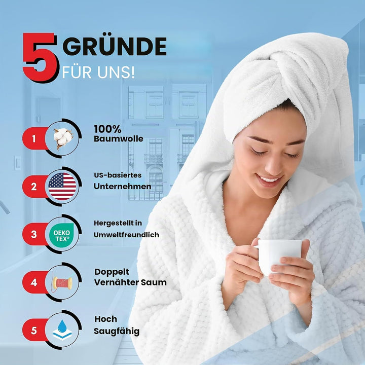 Infinitee Xclusives Badetücher, 2er-Set |70 x 140 cm| | 100 % Baumwolle, ultraweich &amp; stark saugfähi