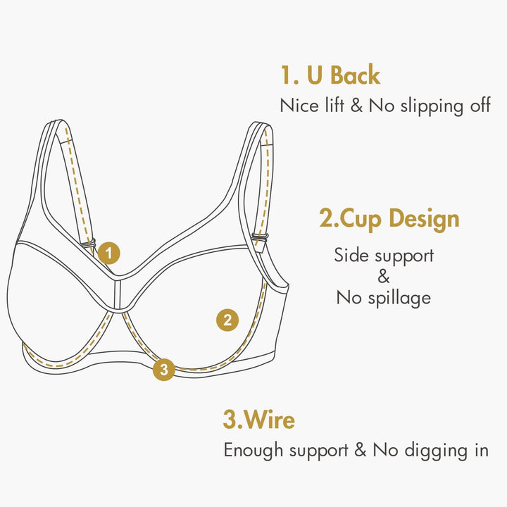 DELIMIRA Damen Bügel BH Stütz Vollschalen Leicht Gefütterter Grosse Grössen 100F Beige, 100F Beige