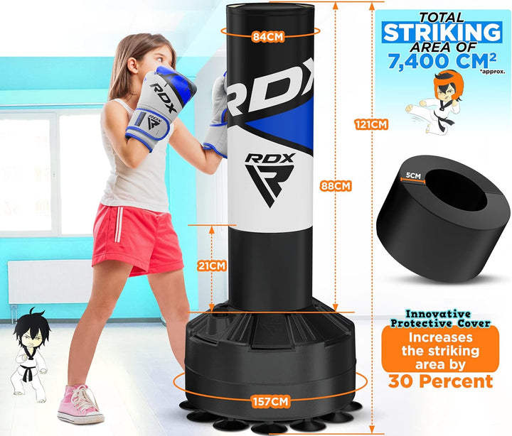 RDX Kinder Freistehender Boxsack 4ft Junior Standboxsäcke Trainingshandschuhe, MMA, Kickboxen,Boxen,