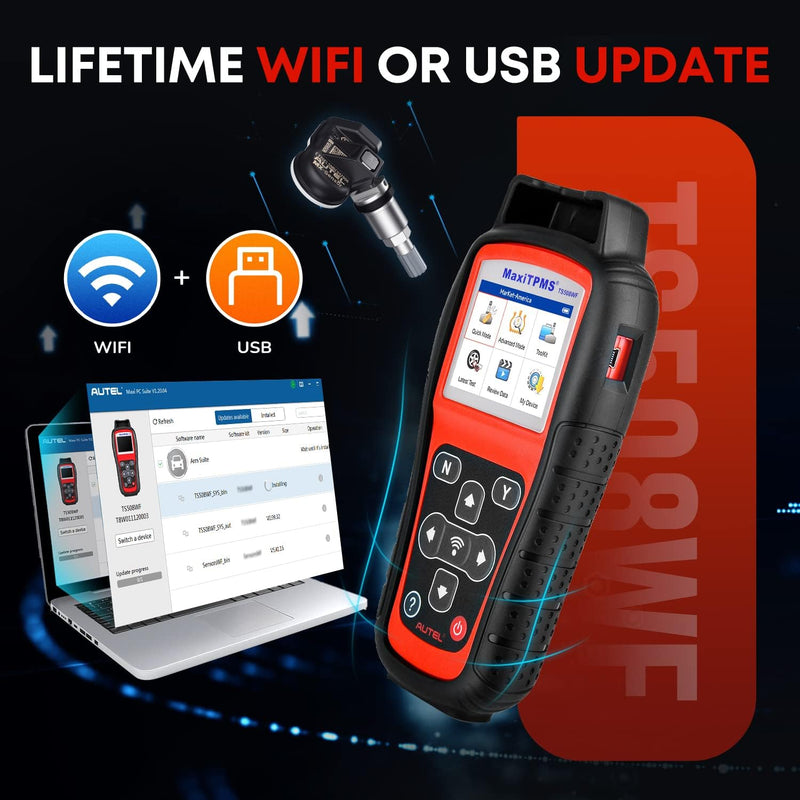 Autel MaxiTPMS TS508, Professional für Aktivieren/Neulernen Aller Sensoren, TPMS Reset, TPMS Program