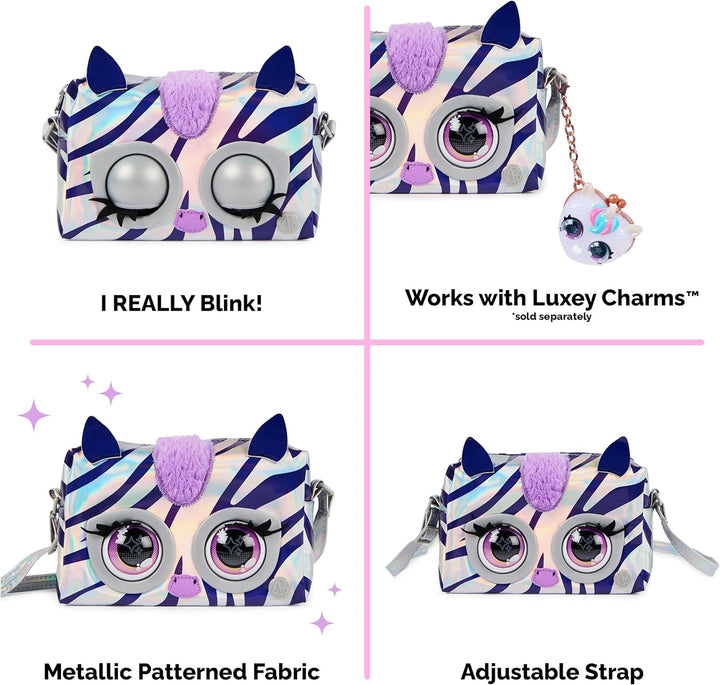 Purse Pets Metallic Magic Rebel Stripez Zebra - interaktive Kindertasche, die mit mehr als 30 Geräus