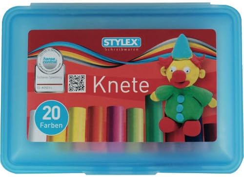 Stylex Knete, 20 Stangen in Kunststoffbox (10er Vorteilspack) 10 Knete, 10 Knete