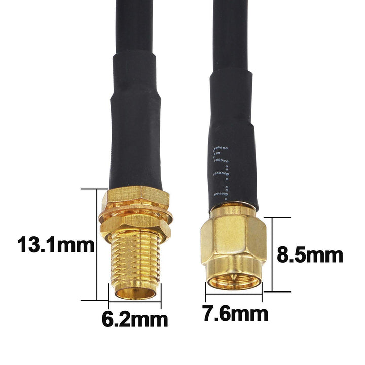 WLAN-Antennenkabel, 15 m, RG58, SMA-Stecker auf Buchse, geringer Verlust, 50 Ohm, Verlängerungskabel