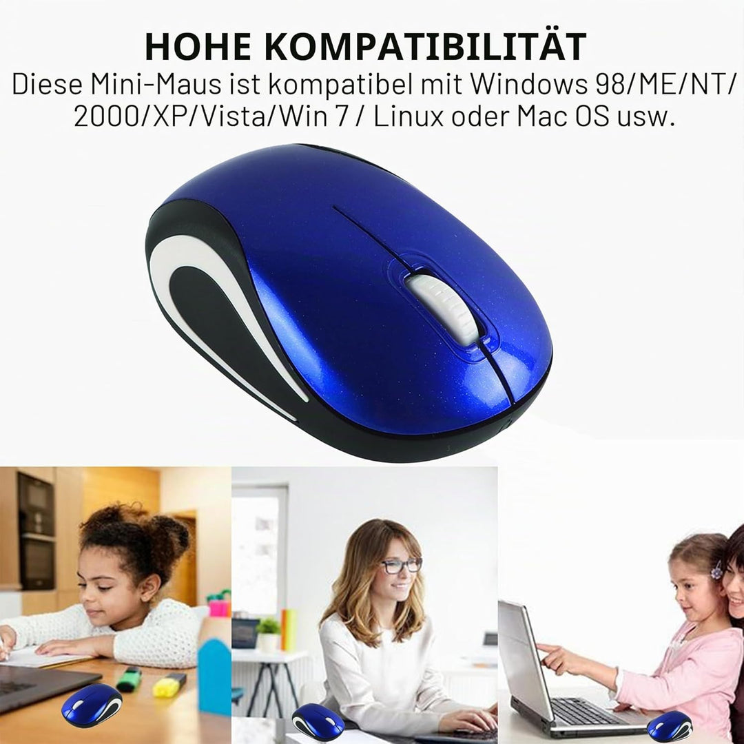Kabellose Maus Niedliche Mini-Computermaus Kleine Grösse Tasche Tragbare Kompakte Reise USB Optische