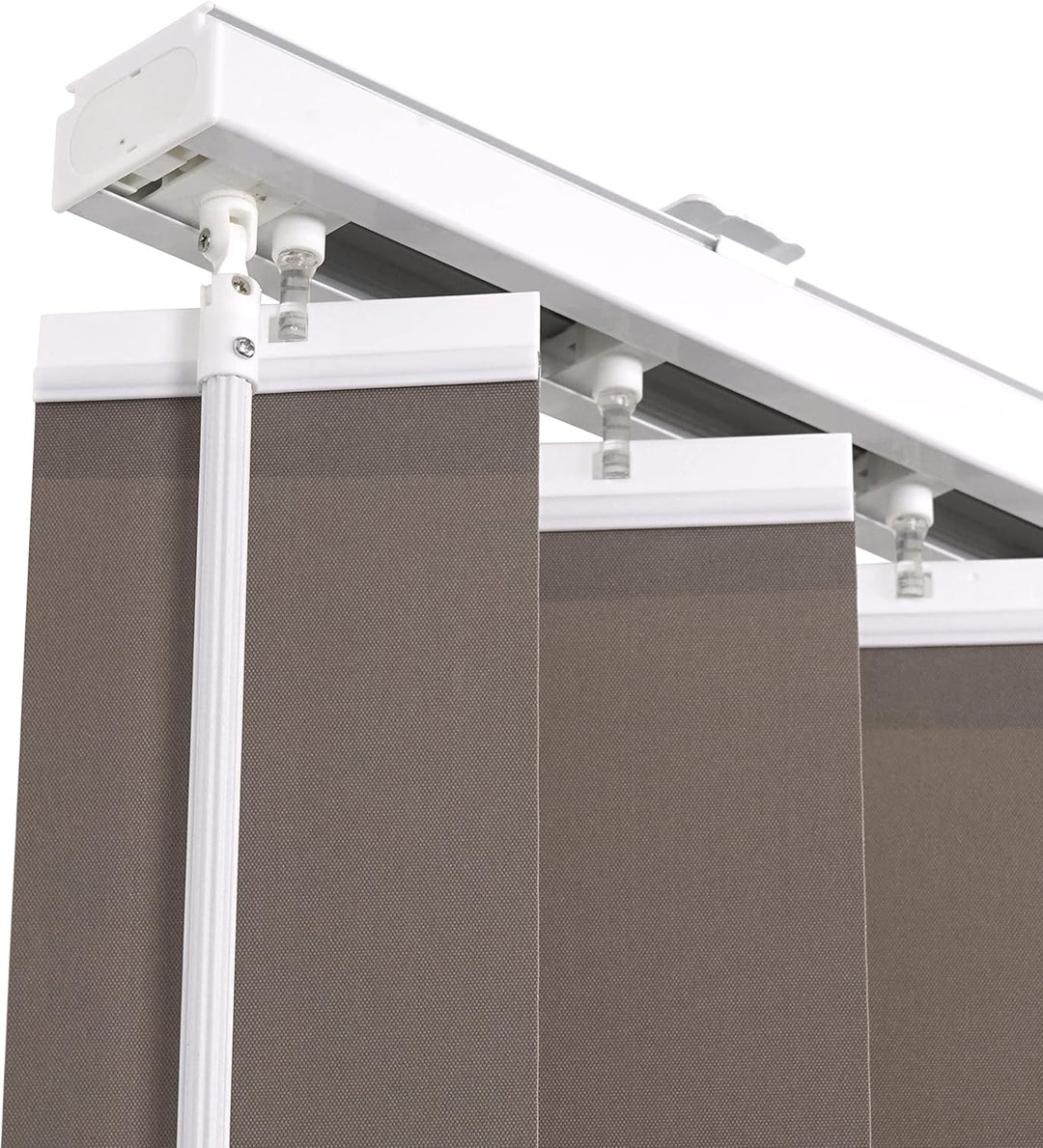 Ventanara® Lamellenvorhang durchgehende Schiene Komplettset Vertikaljalousie 89mm inkl. Montagemater