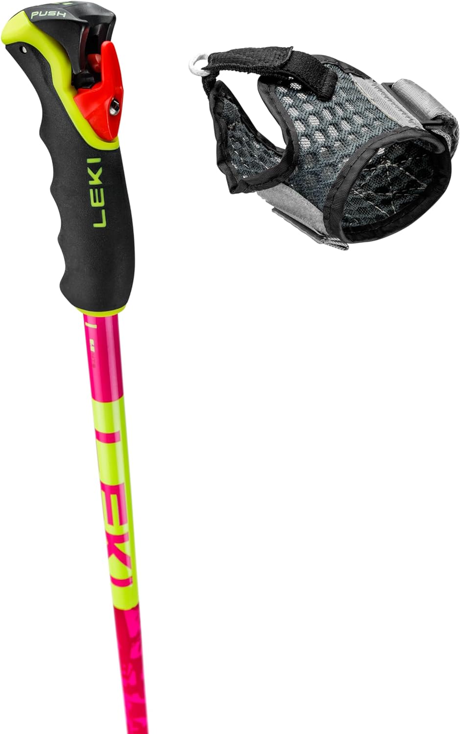 LEKI Spitfire Vario 3D Skistöcke neonmagenta-neonyellow-berry 110-140cm, neonmagenta-neonyellow-berr