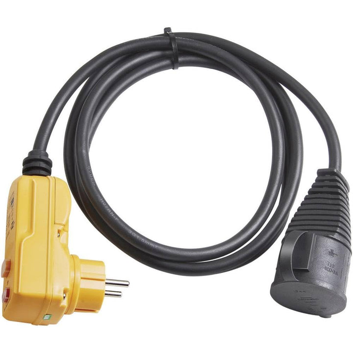 Brennenstuhl Schutzadapterkabel FI IP44 2m schwarz H07RN-F 3G1,5 Single, Single