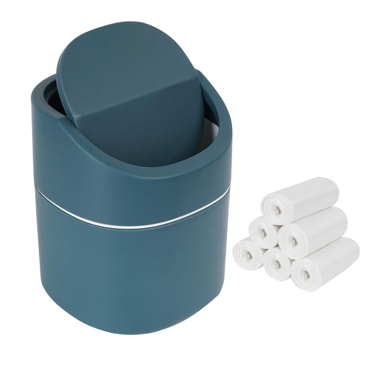 Mini tischmülleimer 2L mit Müllsäcken 180 Stück, tischabfalleimer mit deckel für Den Waschtisch Küch