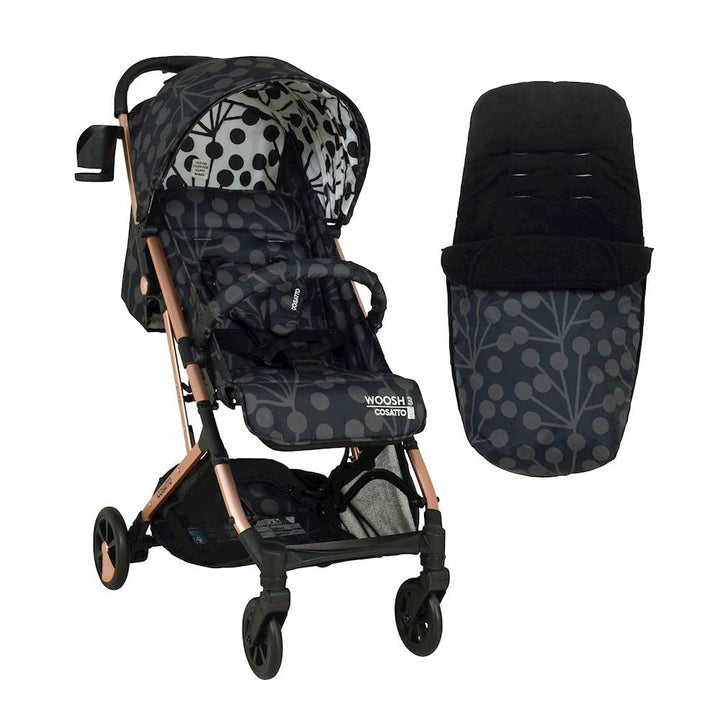 Cosatto Woosh 3 Buggy – Leichter Kinderwagen, Ab Geburt bis 25kg – Einhändig faltbar, kompakt, mit T