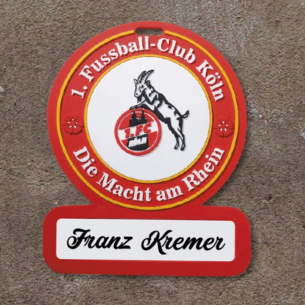 1. FC Köln Namensschild - Logo - Türschild, Schild - Plus Lesezeichen I Love Köln