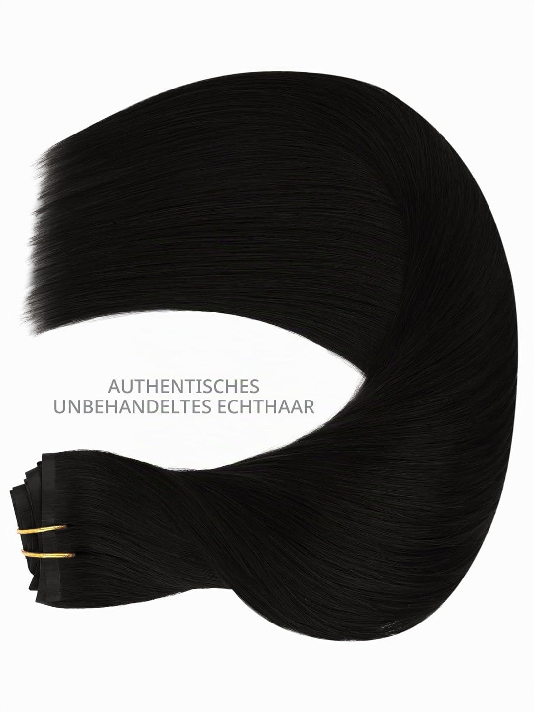 Nahtlose Clip In Extensions Echthaar, 50cm 7pcs 150g Tief Schwarz Echthaar Extensions Clip Remy Natü