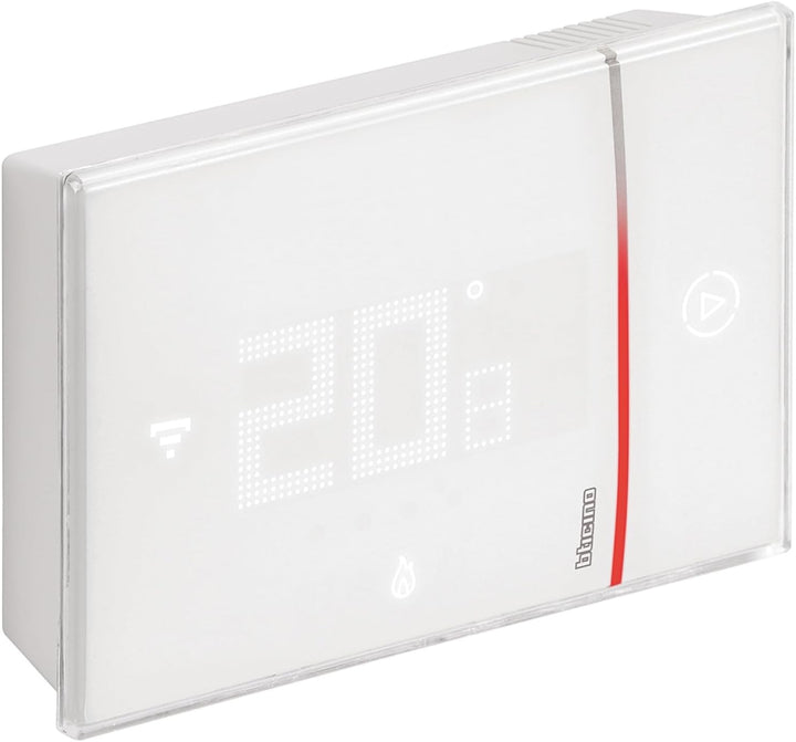 Bticino XW8002WE, WiFi angeschlossener Thermostat, New Smarther2 mit Netatmo, Weiss, Temperaturregel