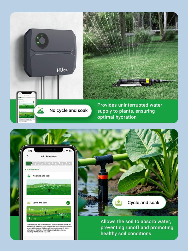 WiFi 4-Zonen Bewässerungscomputer mit App Steuerung, Smart Sprinkler Steuerung, 16 Bewässerungsprogr