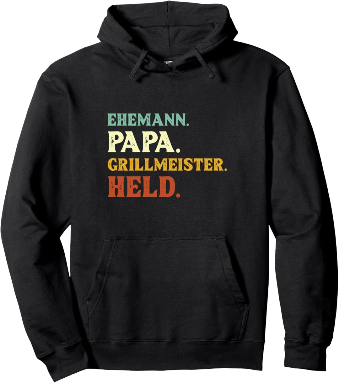 Ehemann Papa Grillmeister Held Grillen Vatertag Geschenk Pullover Hoodie