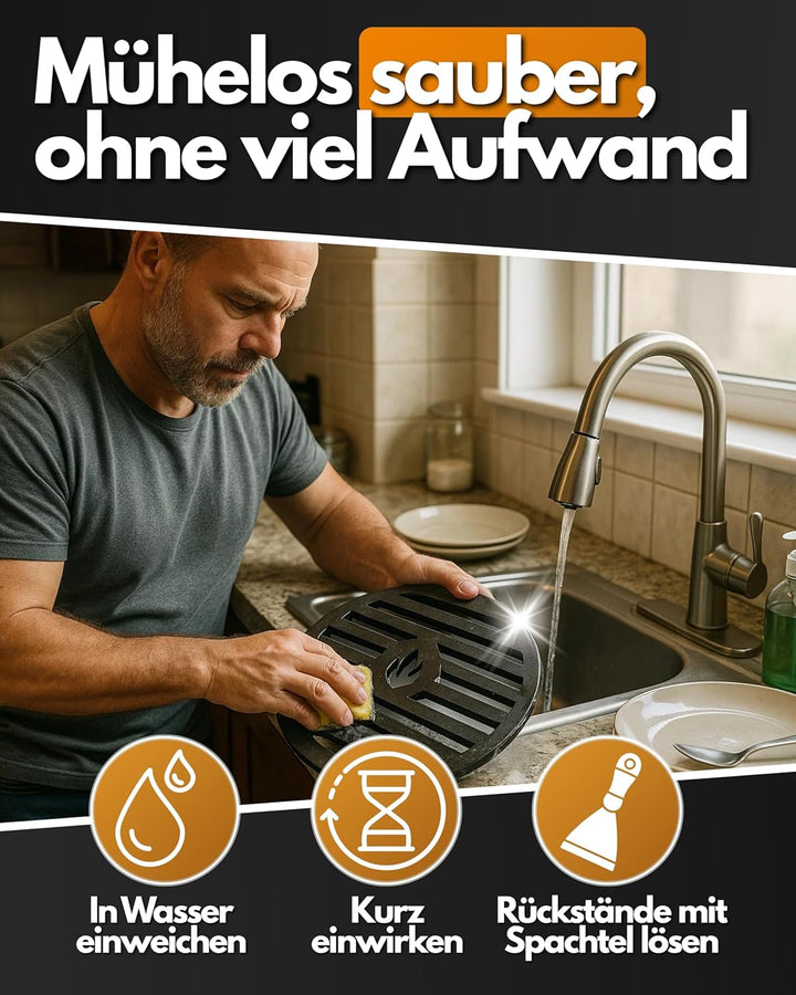 Feuerfest 123 Grillrost rund I Ø 10cm I Hochwertiges Grillgitter aus Stahl I Massive Grillplatte mit