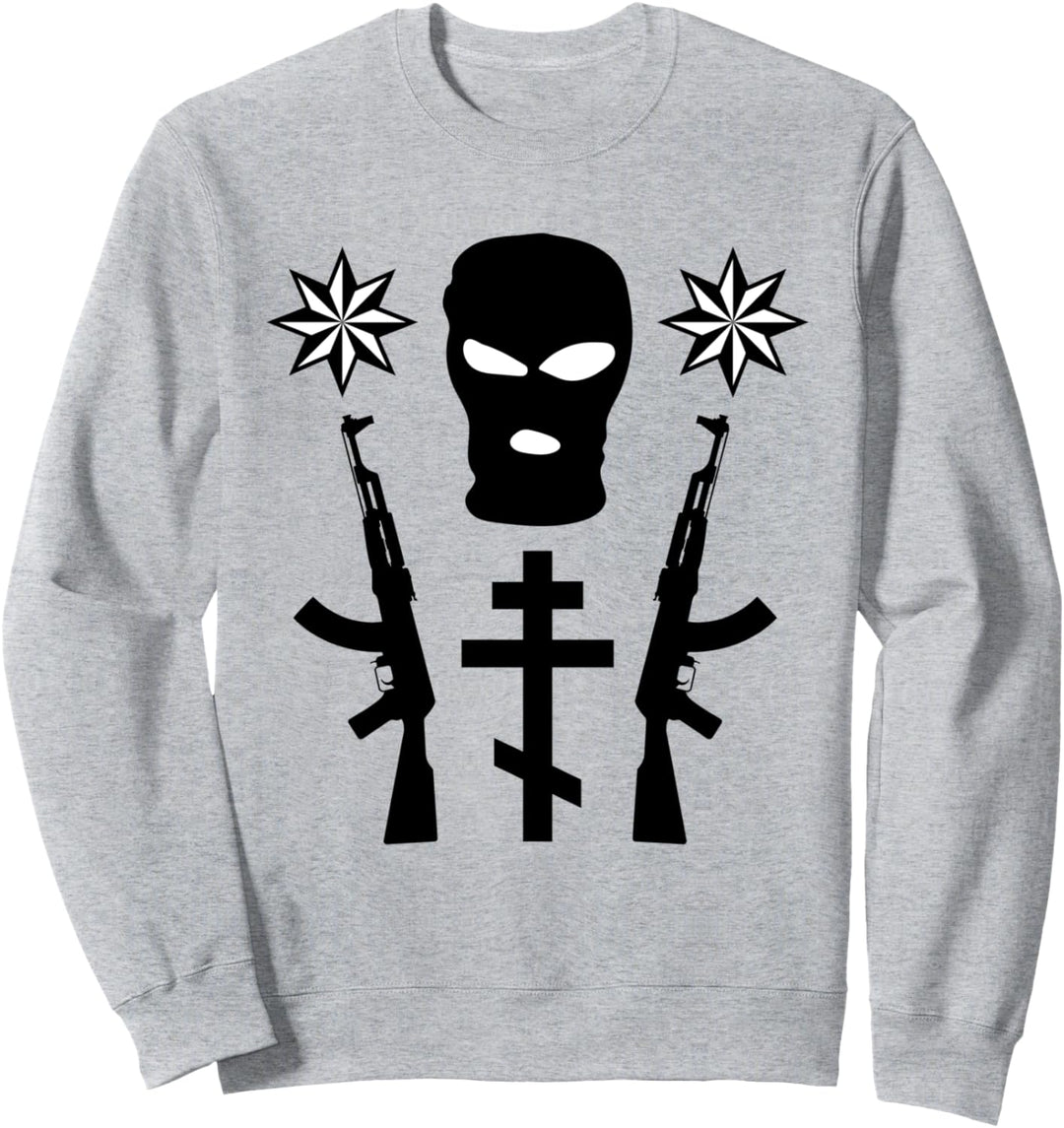 Russische Gangster Russische Mafia Bandit Maske Räuber Maske UdSSR Sweatshirt