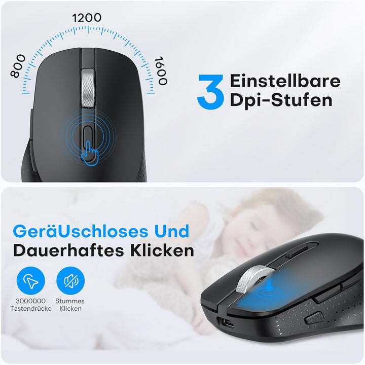 OMOTON Tastatur Maus Set Kabellose für MacBook Air/MacBook Pro/iMac/iMac Pro/Mac mini, Bluetooth Fun