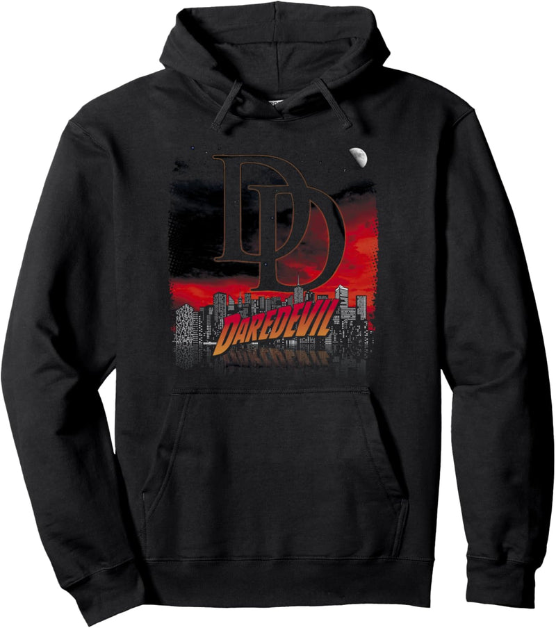 Marvel Daredevil Dark Night City Skyline Poster Pullover Hoodie