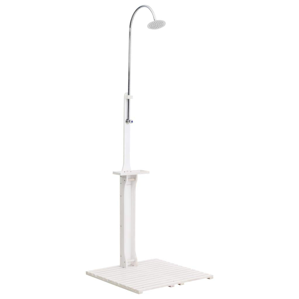 Gartendusche Holz weiss,6.65kg,48207, Weiss