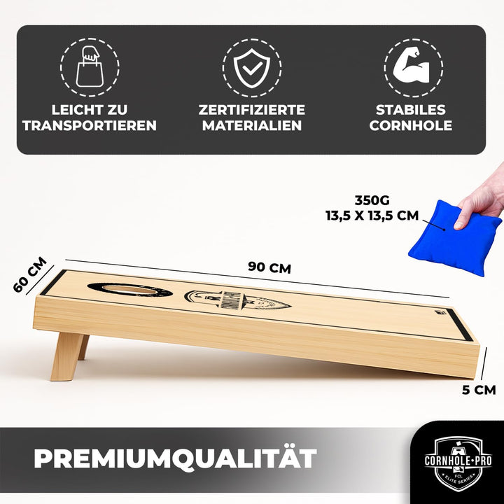 Original Offizielles Cornhole | Amerikanisches Cornhole | Einfach zu transportieren | Offizielle Abm