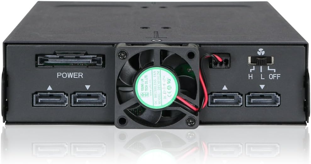 ICY DOCK Backplane IcyDock 4x6,3cm SATAI-III in 1x5,25" HDD/SSD sw, MB607SP-B, Schwarz