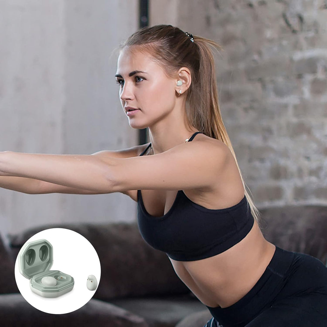 eleror Kabellose Mini-Bluetooth-Ohrhörer, klein/leicht/dünn, für Schlaf/Arbeit/Fitness/Laufen/Drive,