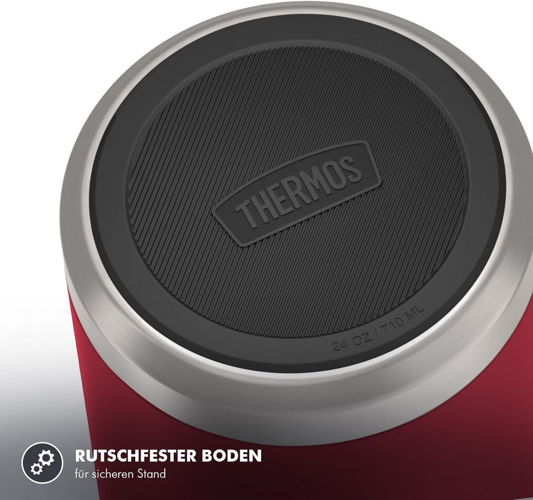 Thermos ICON Food Jar 0,71 l, rot/berry mat, Speisegefäss für Essen 710 ml, doppelwandigem 18/8 Edel
